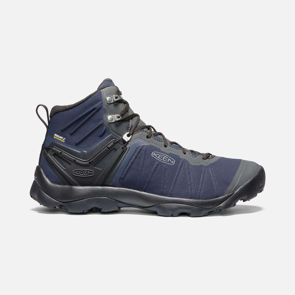 Keen Laarzen Heren Blauw/Grijs - Venture Mid Waterproof - 30879-XQOE